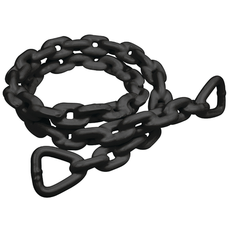 SEACHOICE Black PVC Coated Galvanized Anchor Lead Chain 1/4" x 4' 44423